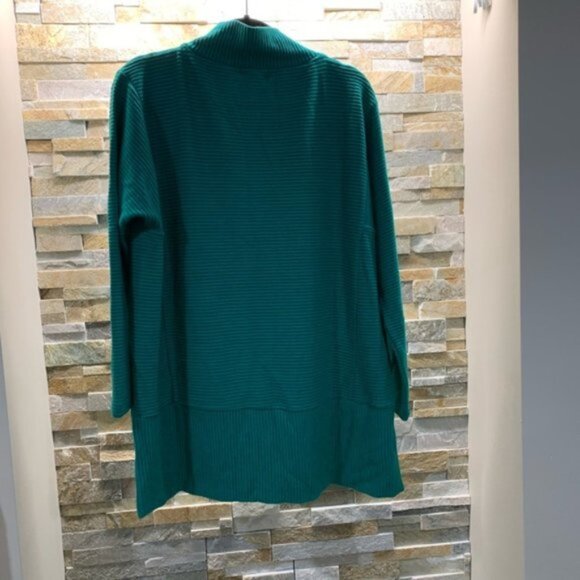 MELLODAY Mock Neck Rib Knit Sweater (Plus Size) - Picture 4 of 6